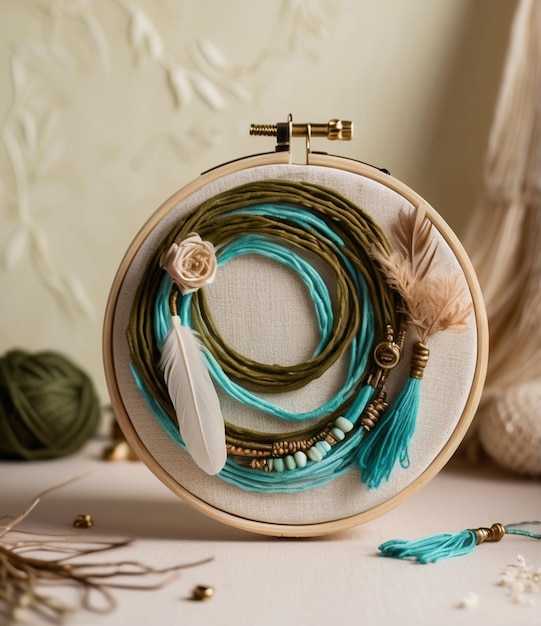 Detaliu broderie pe pânză